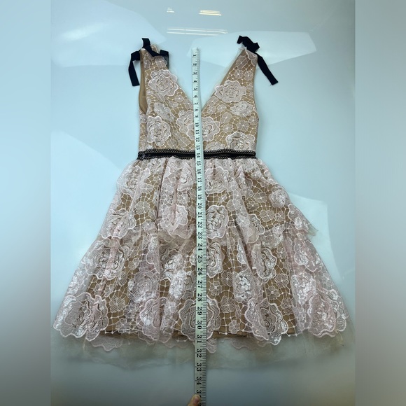 Self-Portrait Starlet Mini Rose Lace Dress N210-36 - Picture 11 of 11